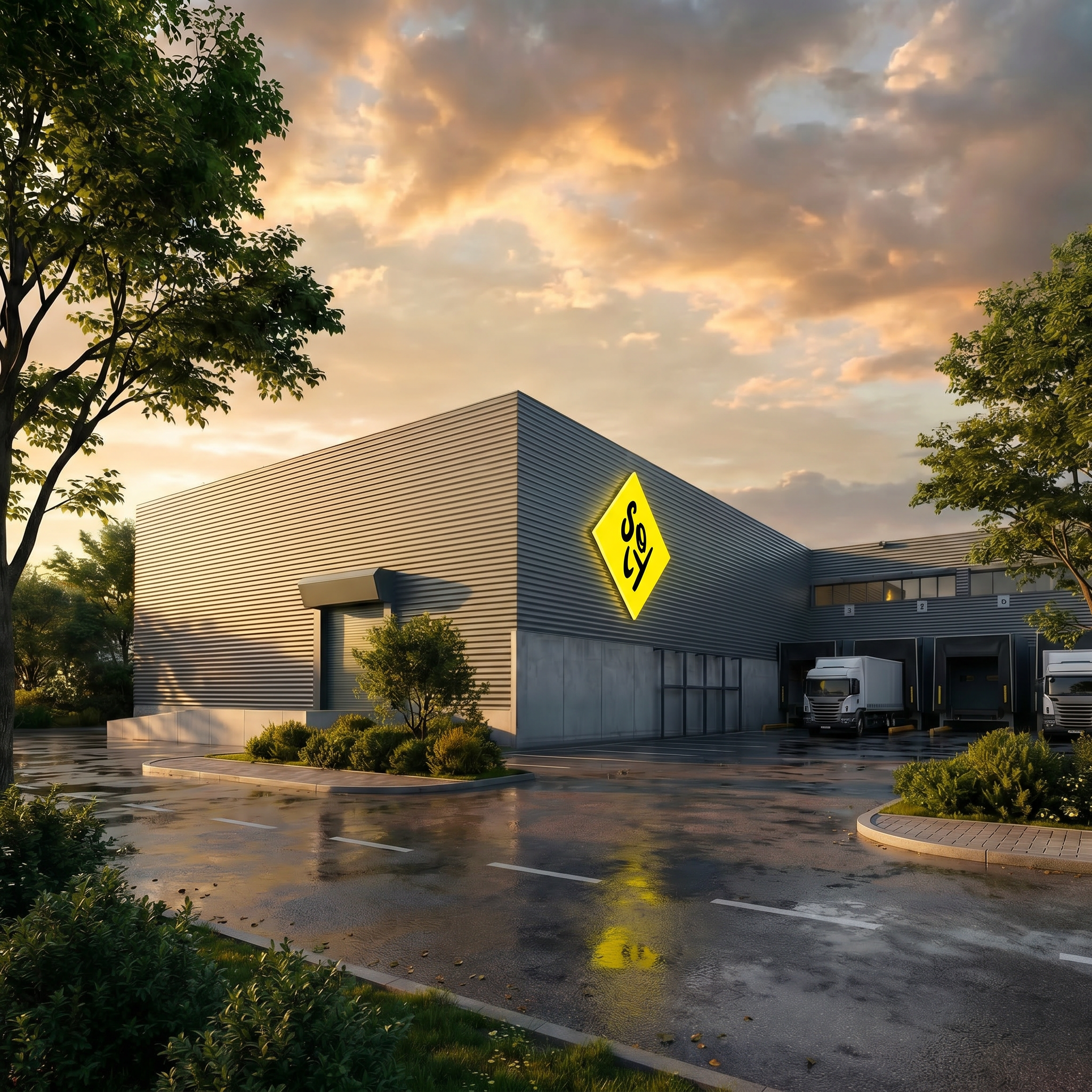Mûrisserie de bananes et bureaux Soly Import, projet en cours